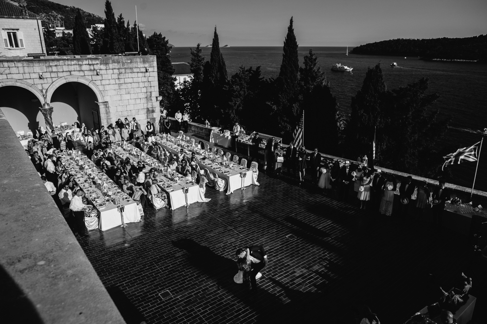 The first dance at The Museum of Modern Art Dubrovnik Wedding