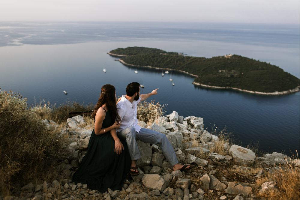 A view of the Lokrum Island - an unique spot for Wedding in Dubrovnik