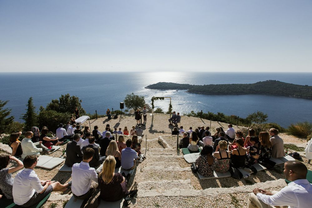 perfect scenery for intimate Gay destination wedding in Dubrovnik, Croatia Beautiful views of Park Orsula -