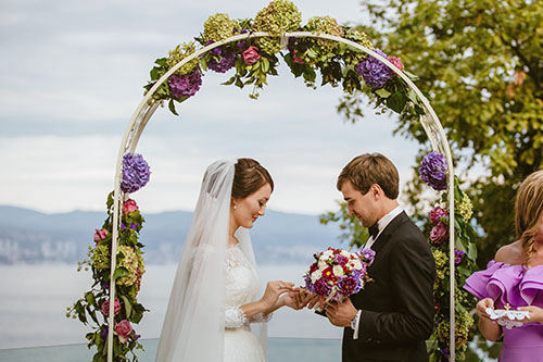 Outdoor wedding venue in Opatija